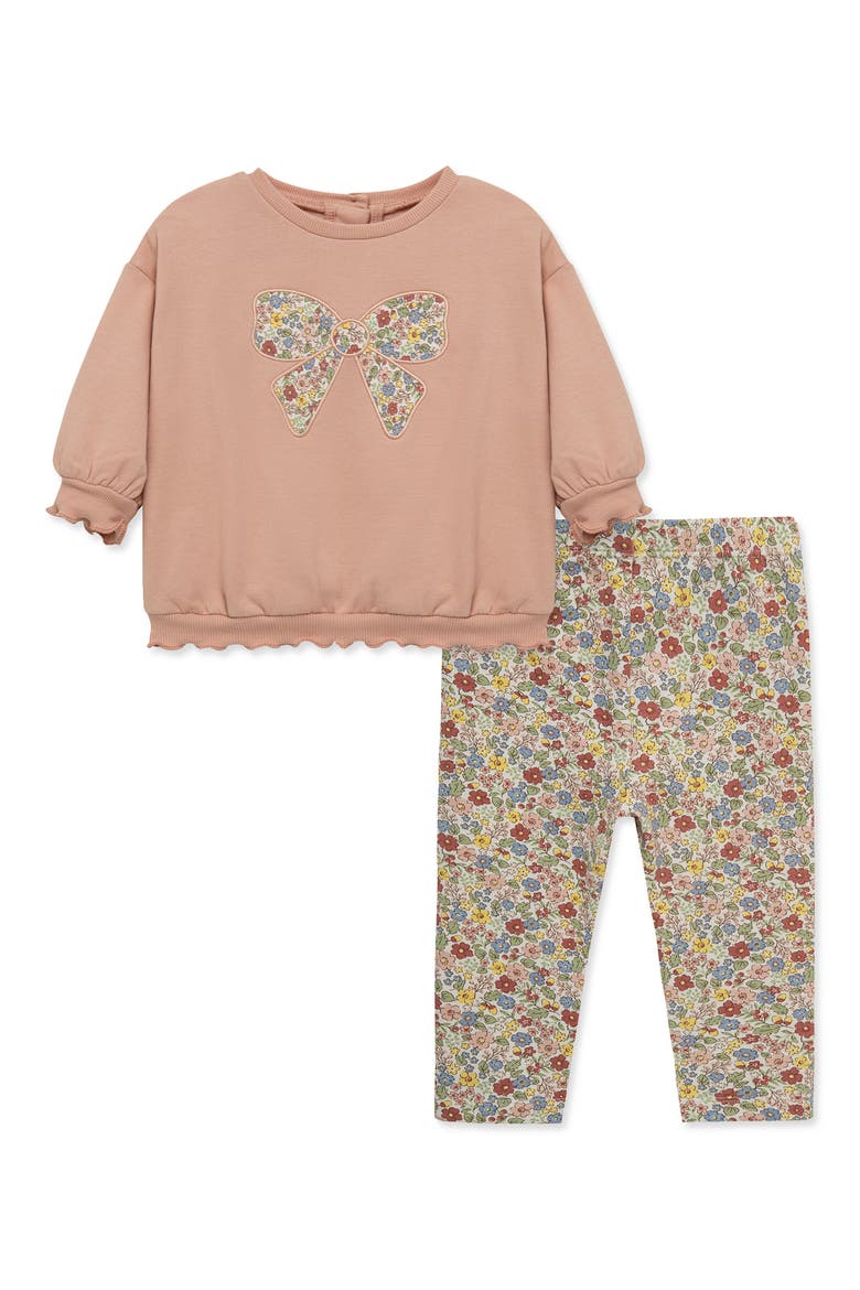 Kids' Bow 2-Piece Sweatshirt & Leggings Set, Main, color, FLORAL