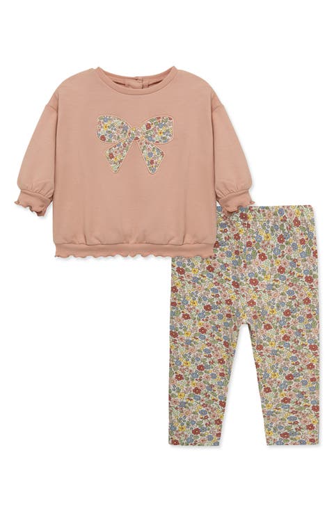 Kids' Bow 2-Piece Sweatshirt & Leggings Set