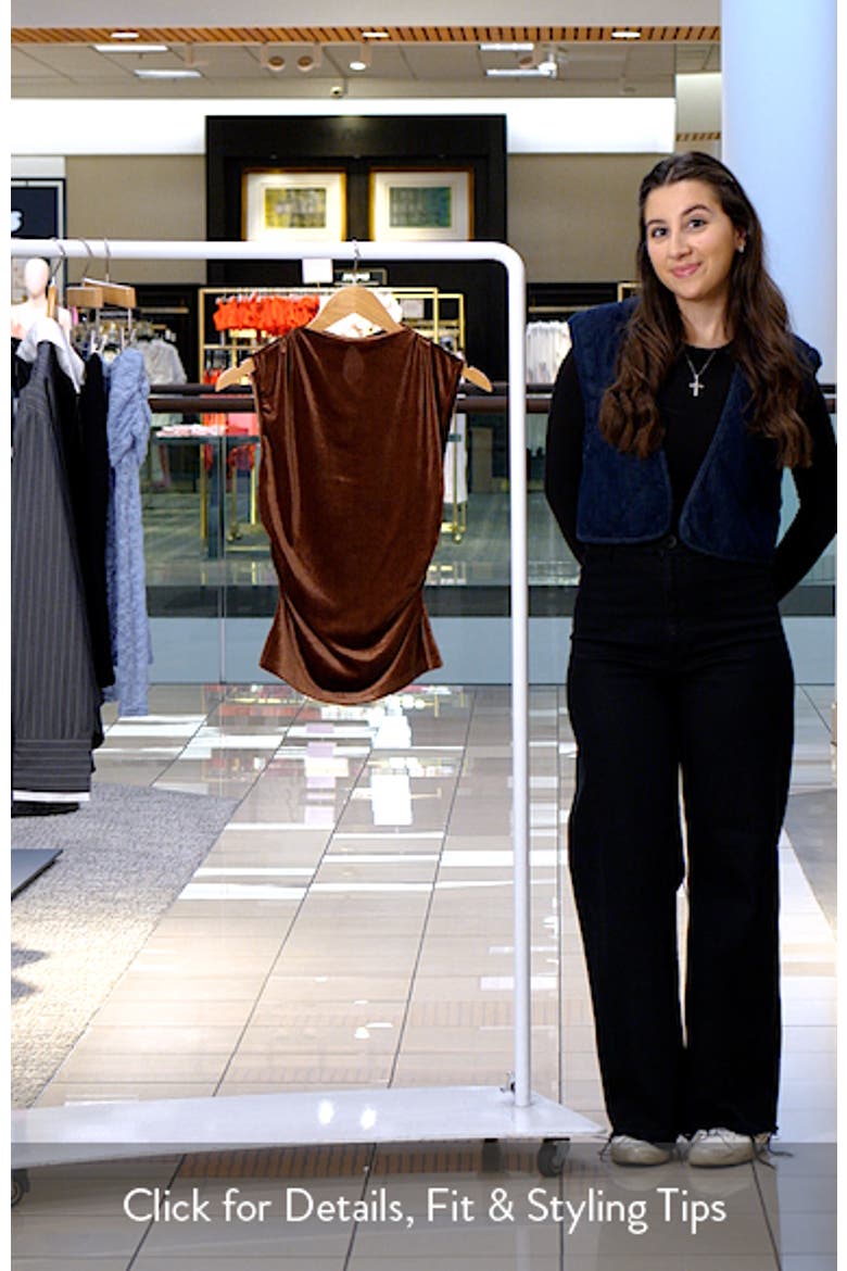 Nissa Ruched Velvet Top video