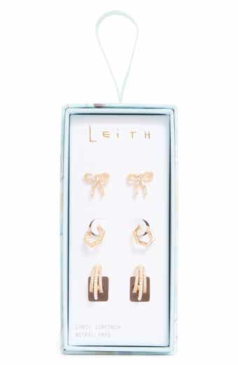 Set of 3 Assorted Stud & Huggie Hoop Earrings
