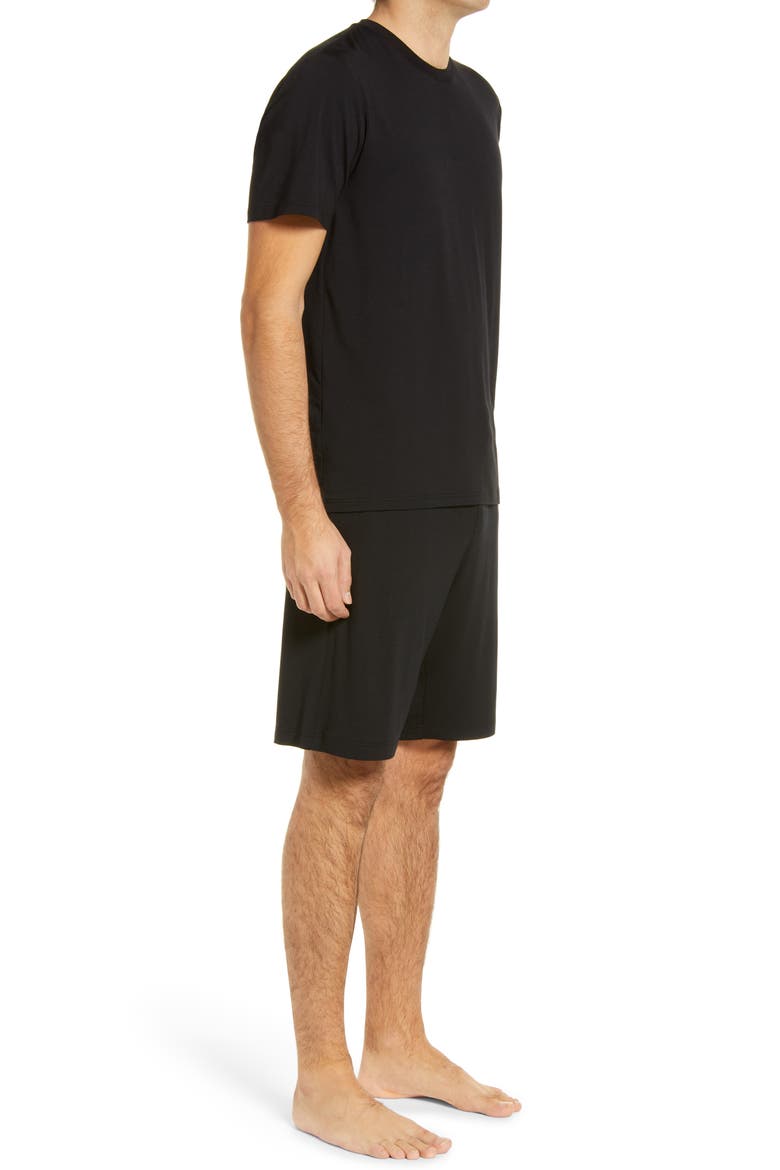 Cooling Short Pajamas, Alternate, color, BLACK