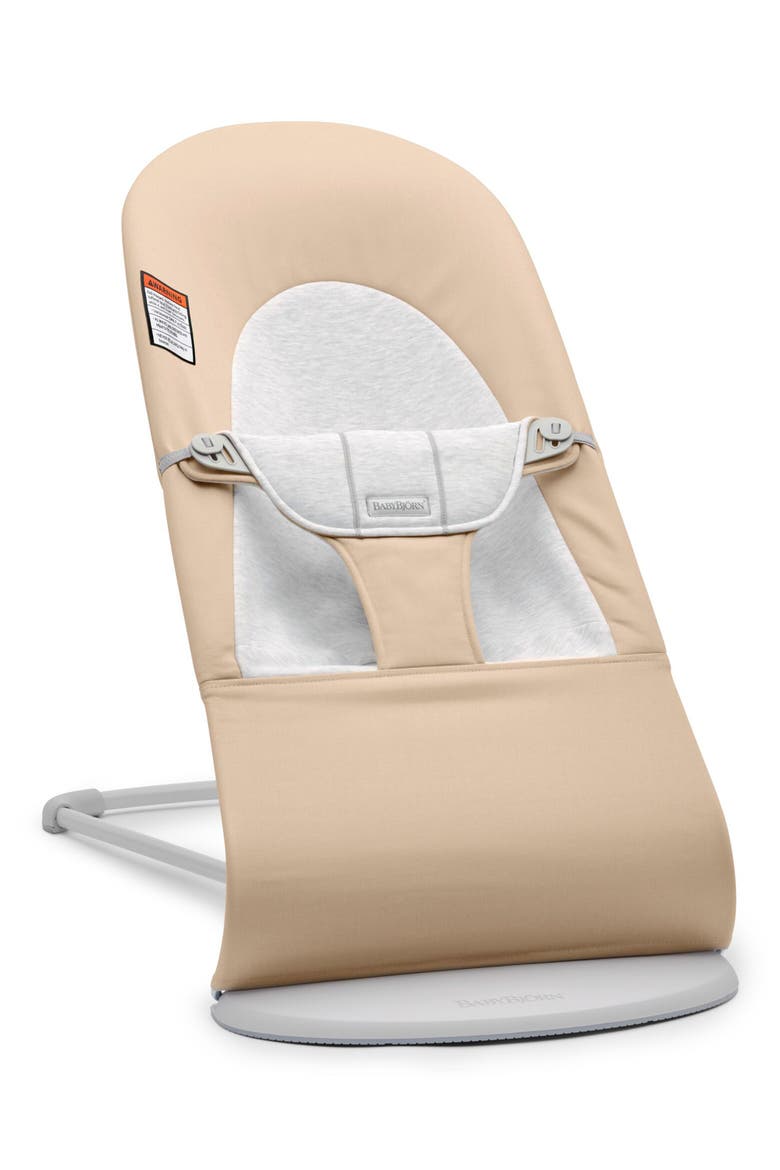 Bouncer Bliss Convertible Jersey Baby Bouncer, Main, color, BEIGE