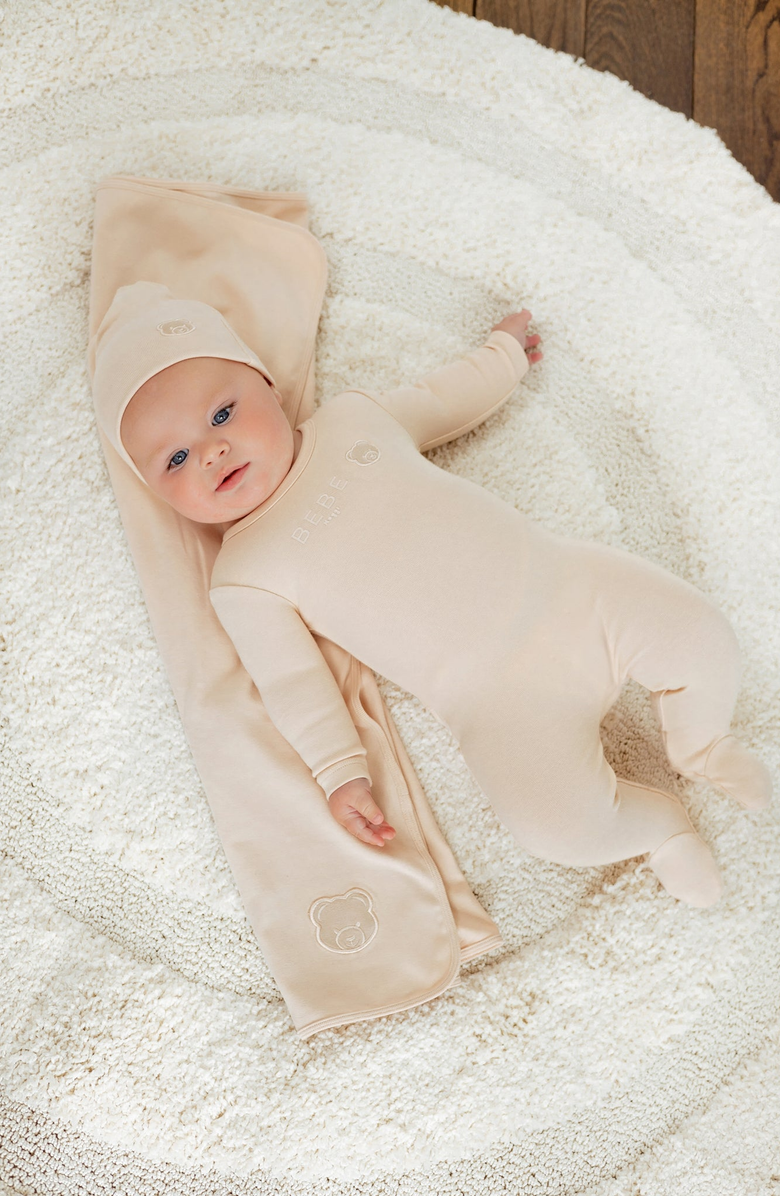 NoggiWear Teddy Footie Pajamas, Alternate, color, Pink