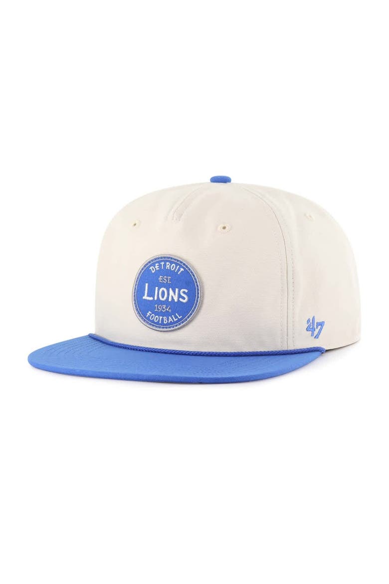 Men's '47  Natural Detroit Lions Payson Captain Adjustable Hat, Main, color, Natural