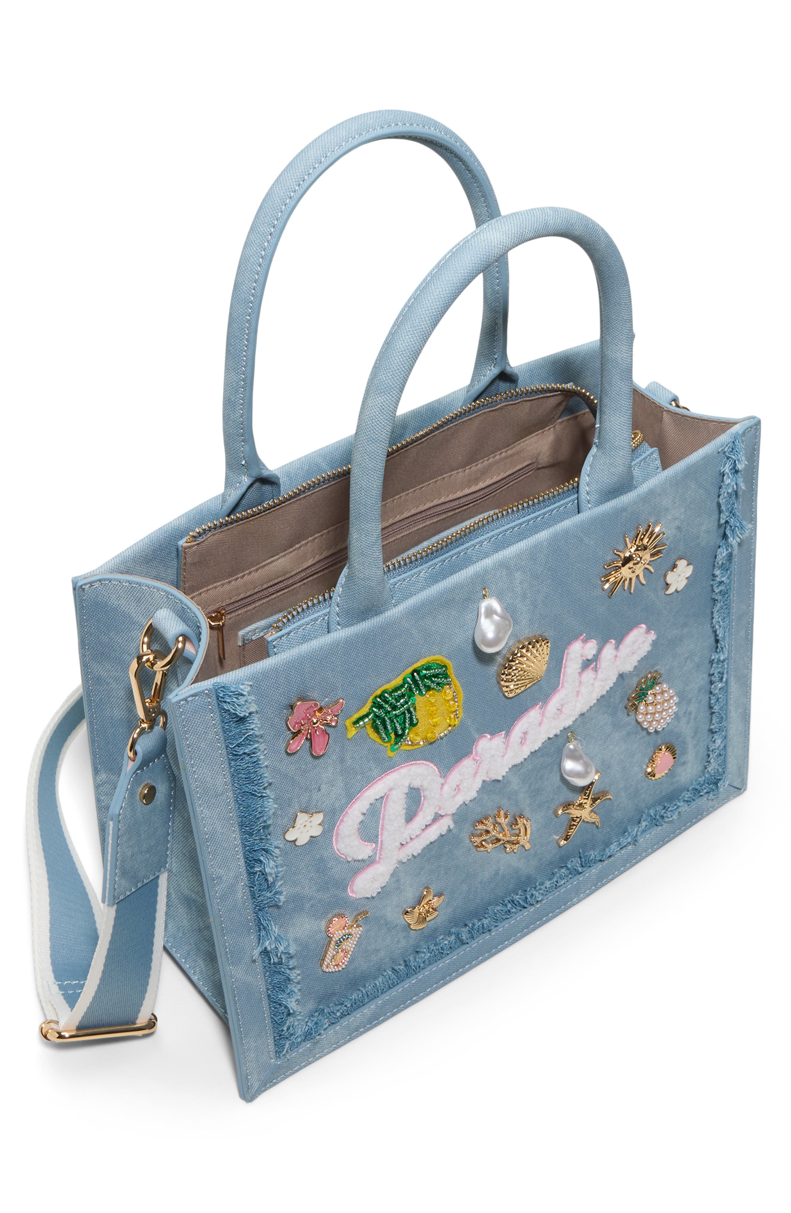 ALDO Paradise Denim Tote, Alternate, color, Denim