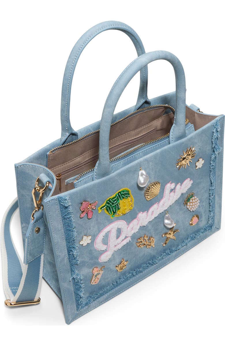 ALDO Paradise Denim Tote, Alternate, color, Denim