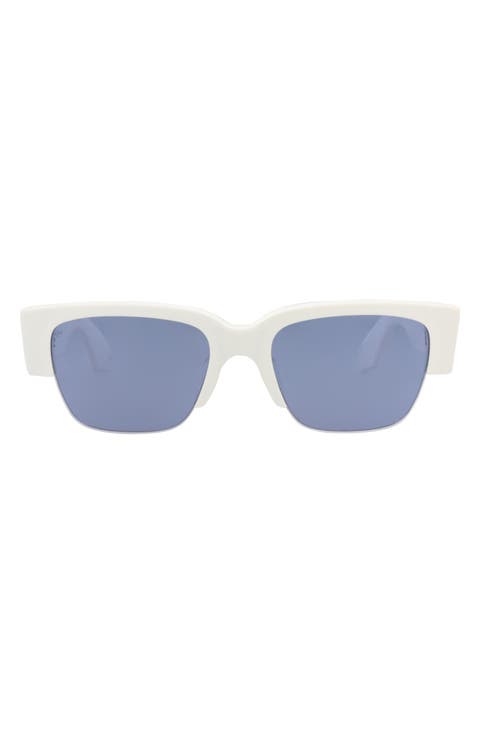 54mm Half Rim Sunglasses