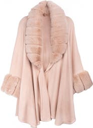 SAACHI Filippa Faux Fur Trim Cardigan