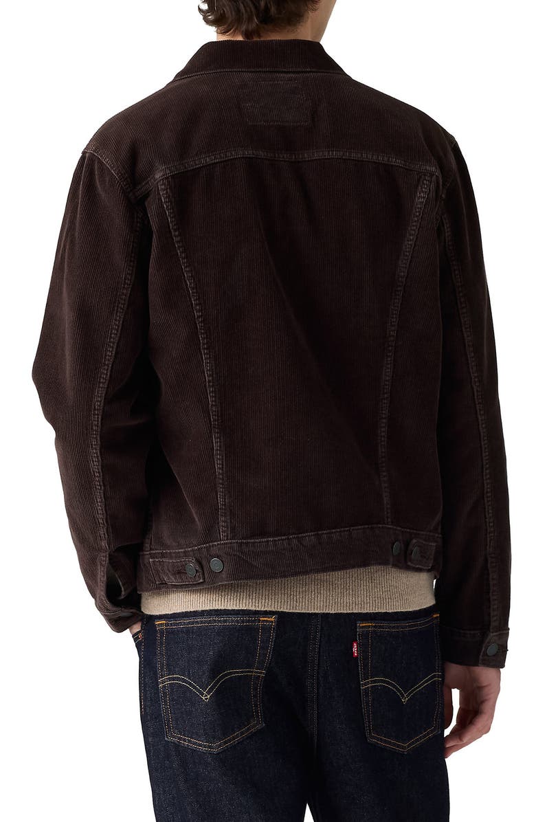 Levi's<sup>®</sup> Corduroy Trucker Jacket, Alternate, color, Black Coffee