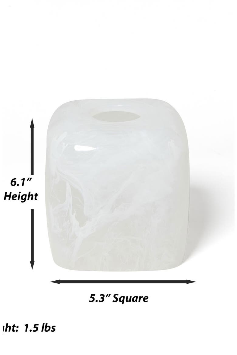 Clouds Tissue Box Cover, Alternate, color, WHITE