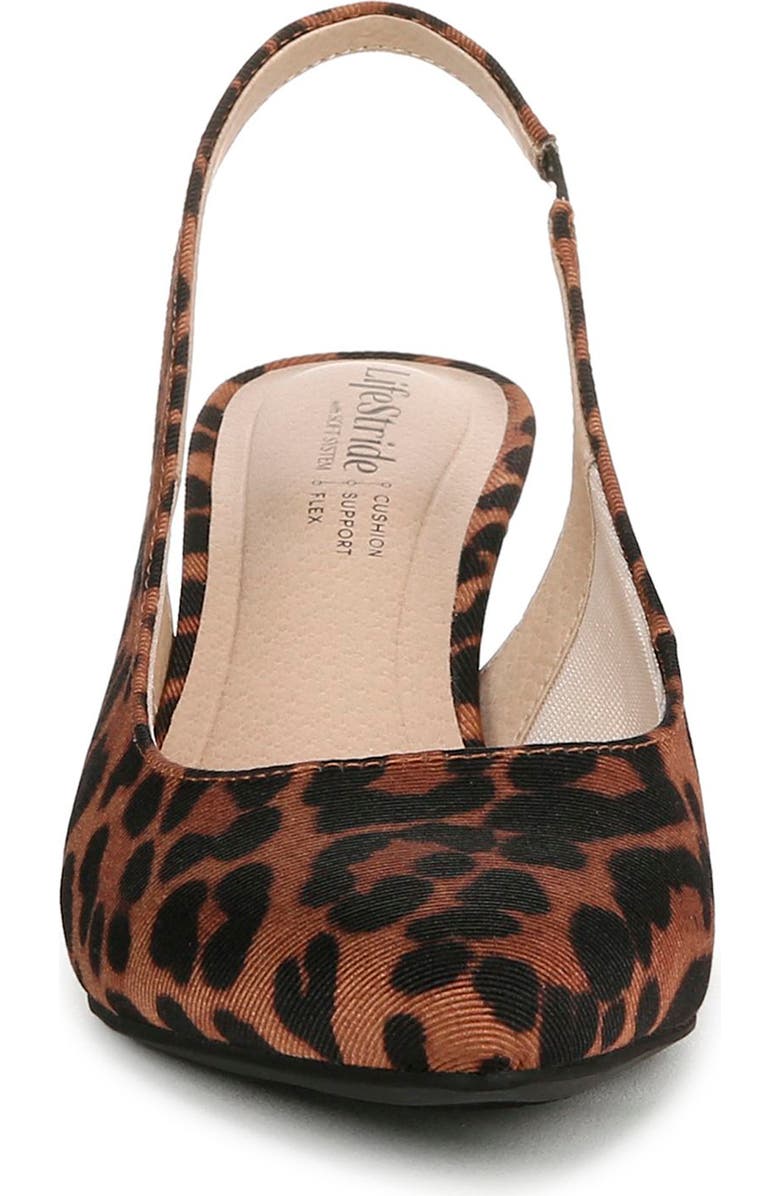 LifeStride Annalise Slingback Pointed Toe Pump - Wide Width Available, Alternate, color, Black/ Brown