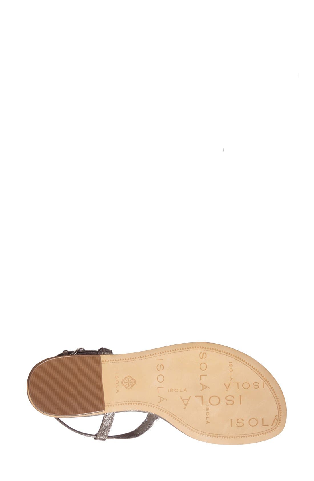 Isola 'Medina' Flat Thong Sandal, Alternate, color, ANTHRACITE