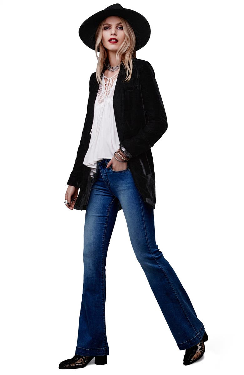 Free People Slouchy Velvet Blazer, Alternate, color,