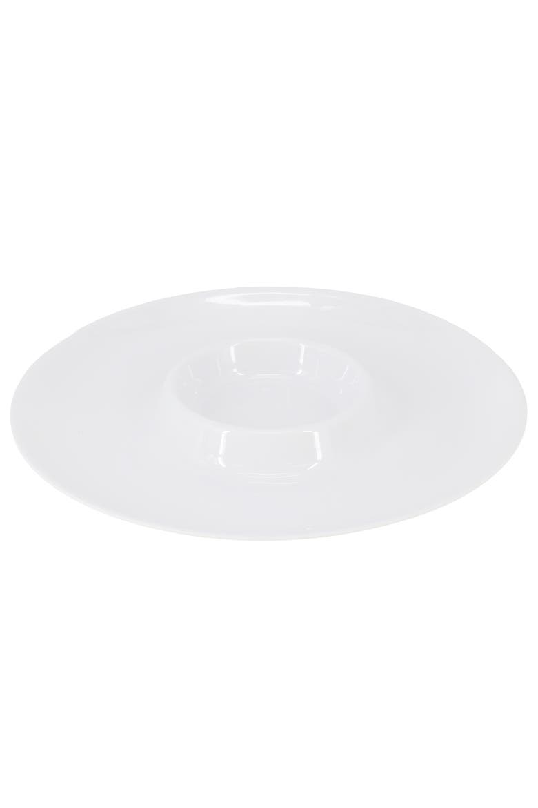 Grayson 12 Piece 12 Inch Round Melamine Chip and Dip Platter Set, Alternate, color, White