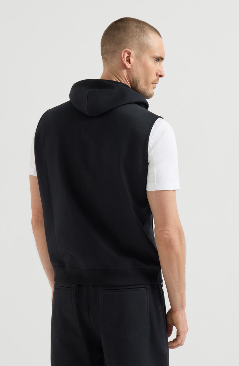 Brunello Cucinelli Sleeveless sweatshirt, Alternate, color, Black