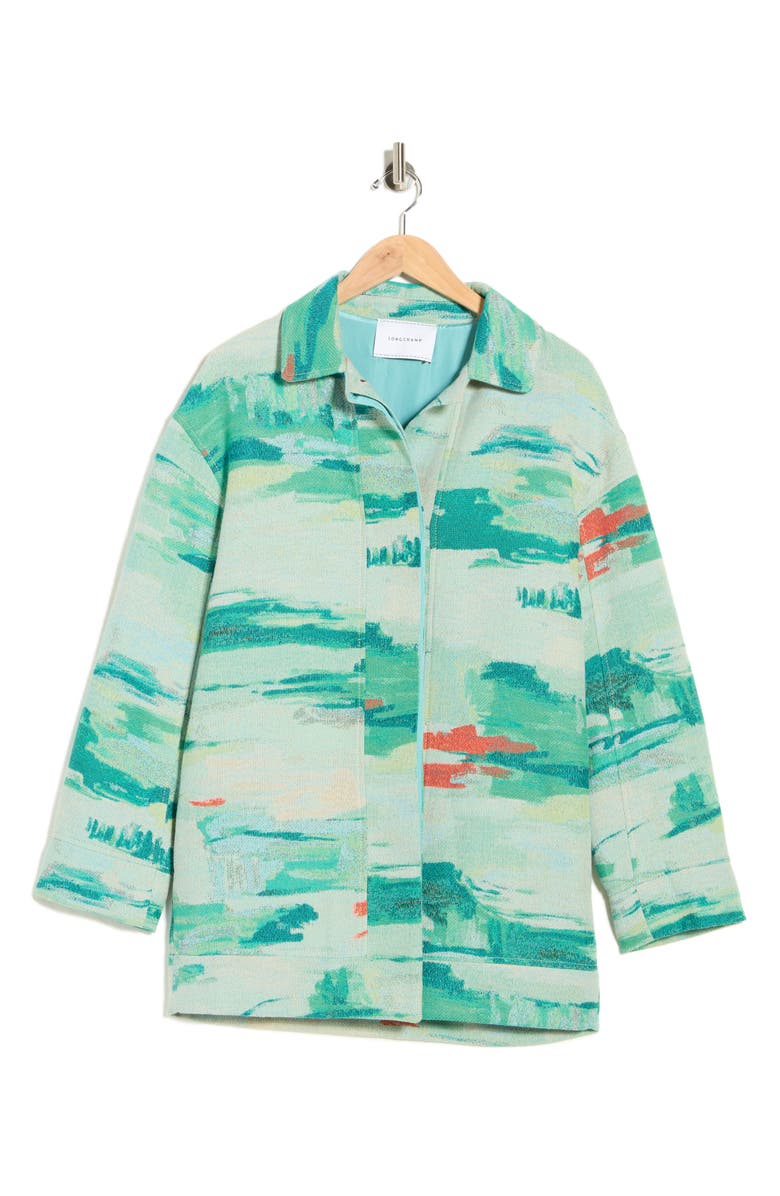 Longchamp Landscape Jacquard Jacket, Alternate, color, 