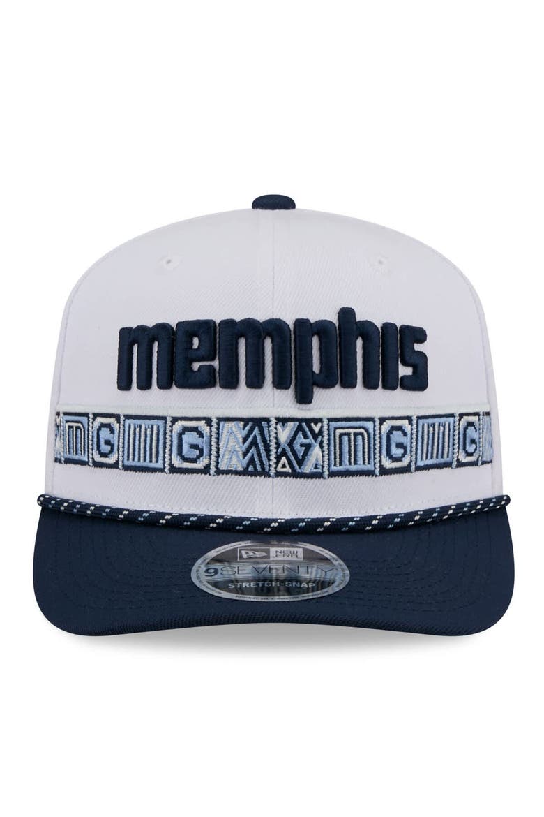 Men's New Era White/Navy Memphis Grizzlies 2025/26 City Edition 9SEVENTY Adjustable Hat, Alternate, color, White