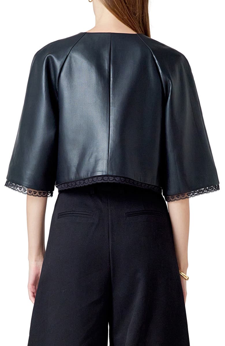 Endless Rose Faux Leather Crop Jacket, Alternate, color,