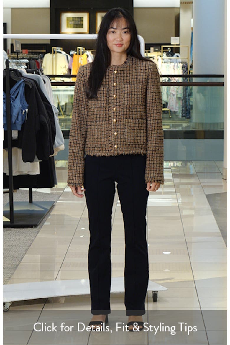 Fringe Crop Cotton Tweed Jacket video