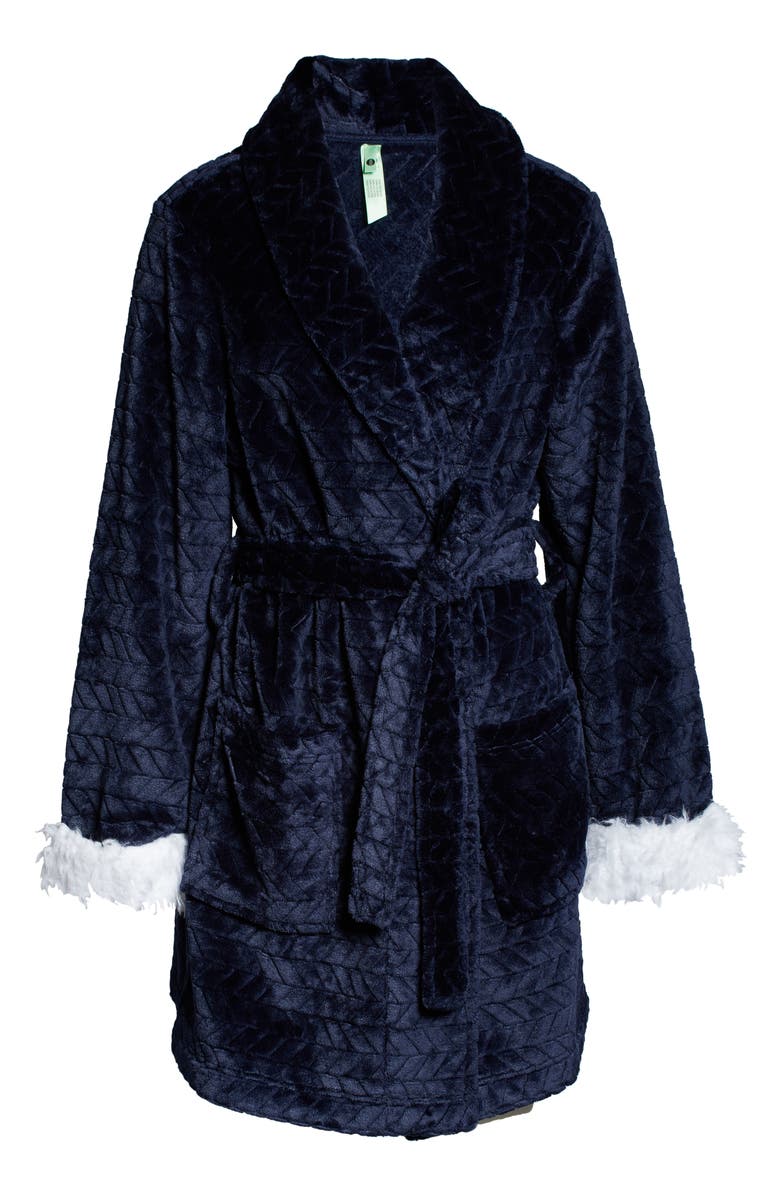 Honeydew Intimates Chilled Out Robe with Faux Fur Trim, Alternate, color, 