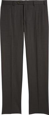 Canali Siena Regular Fit Super 130s Wool Solid Dress Pants