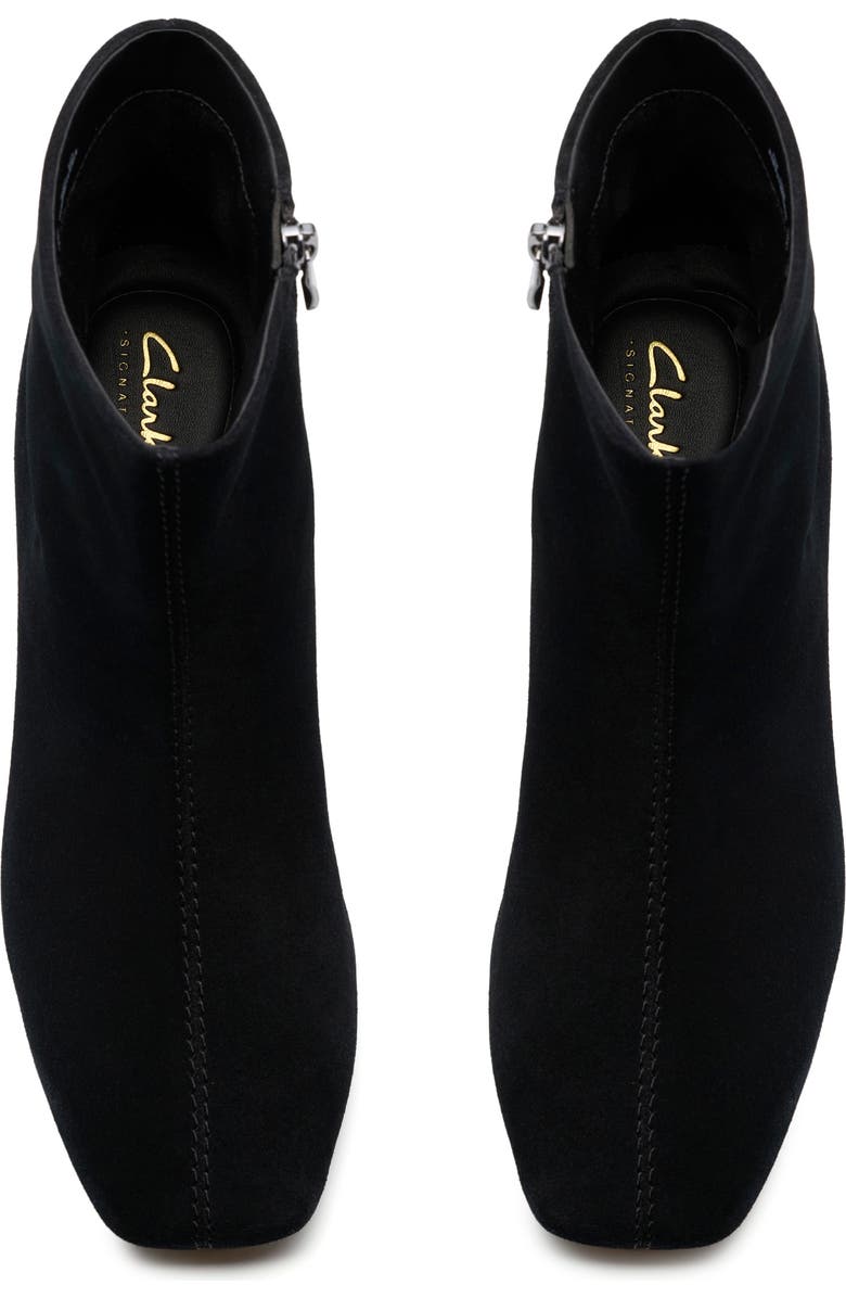 Clarks<sup>®</sup> Fernie Side Zip Block Heel Bootie, Alternate, color, Black Suede
