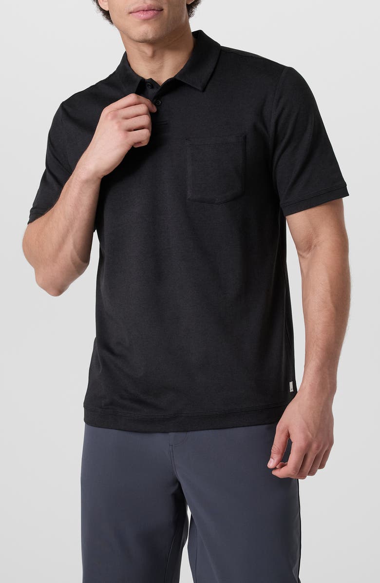 Vuori Ponto Performance Polo, Main, color, Black Heather