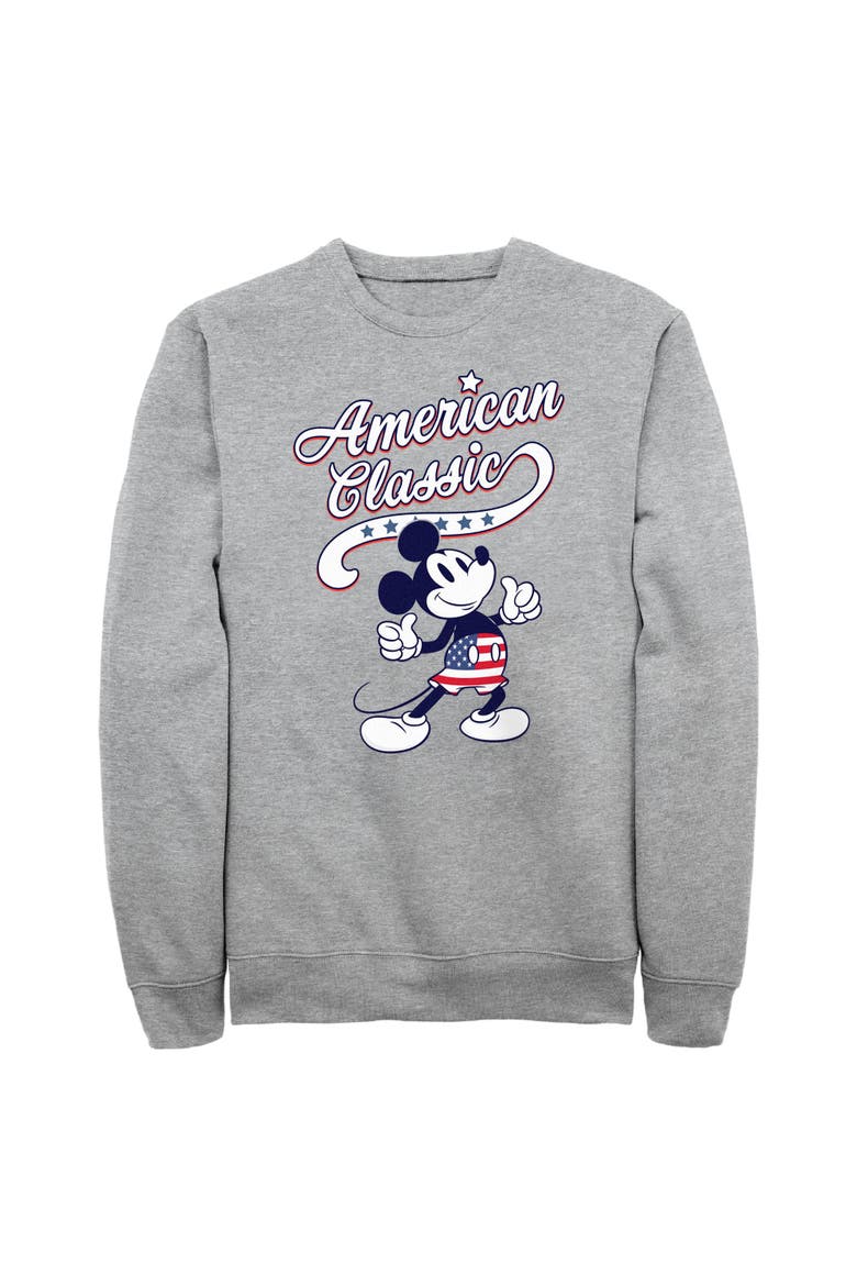 Men's Mickey & Friends Retro American Classic  Sweatshirt, Main, color, Athletic Heather
