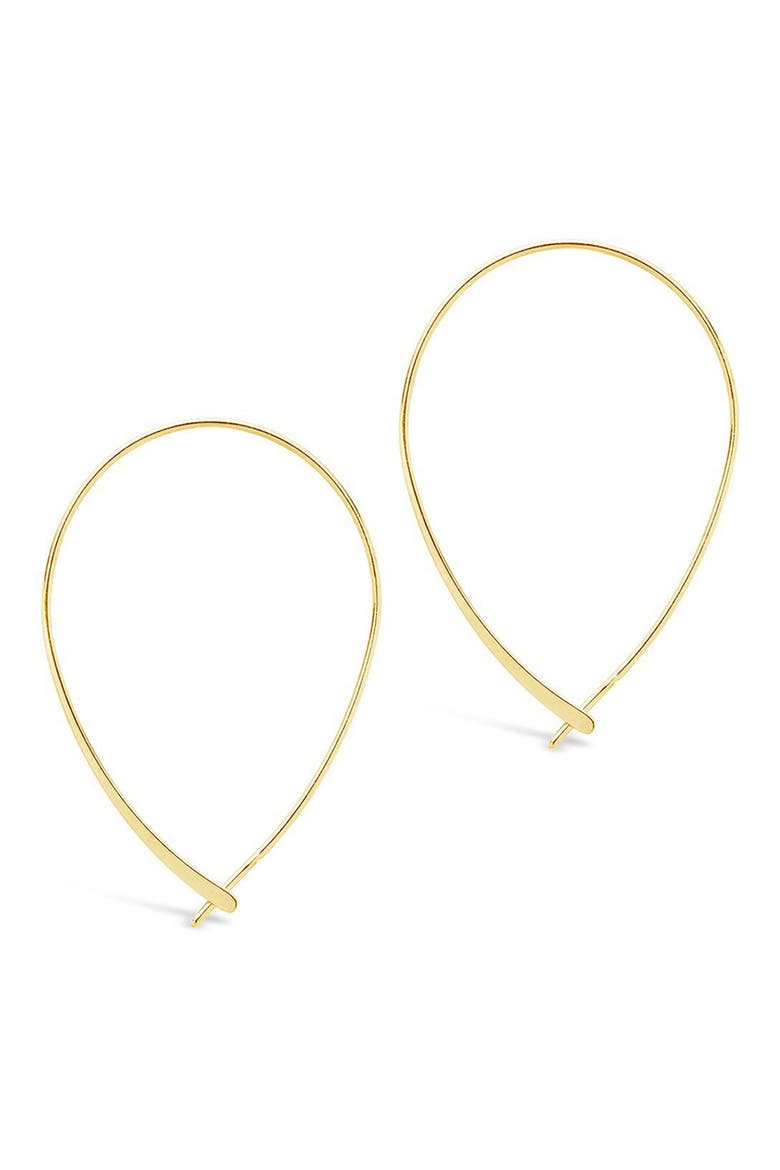 Threader Hoop Earrings, Main, color, GOLD