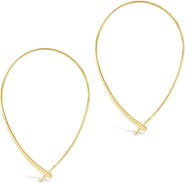 Sterling Forever Threader Hoop Earrings