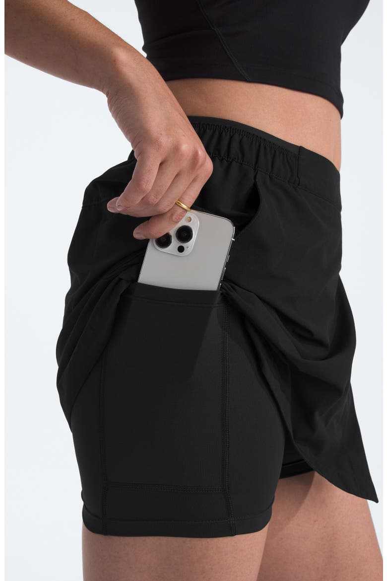 Basin Pull-On Skort, Alternate, color, BLACK