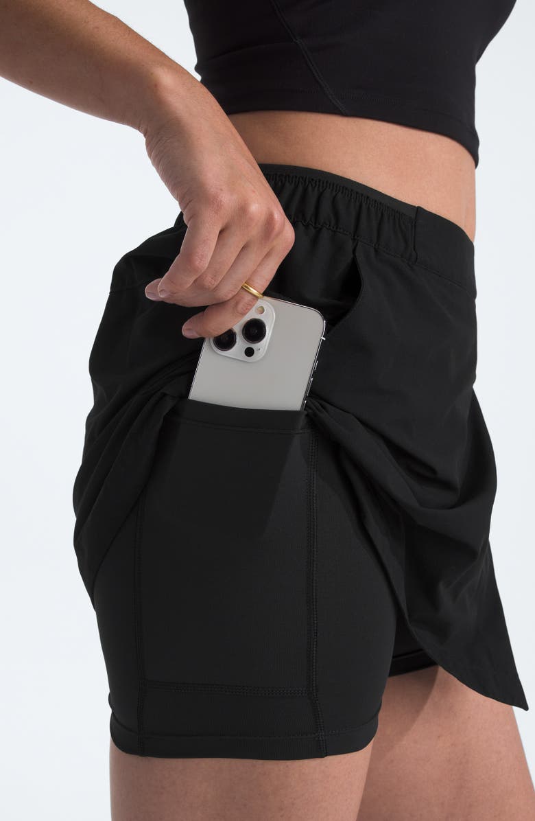 The North Face Basin Pull-On Skort, Alternate, color, Black