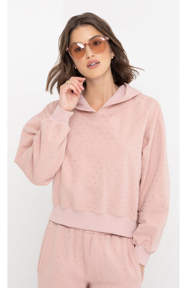 Generation Love Renae Crystal Hoodie, Main, color, Dusty Pink
