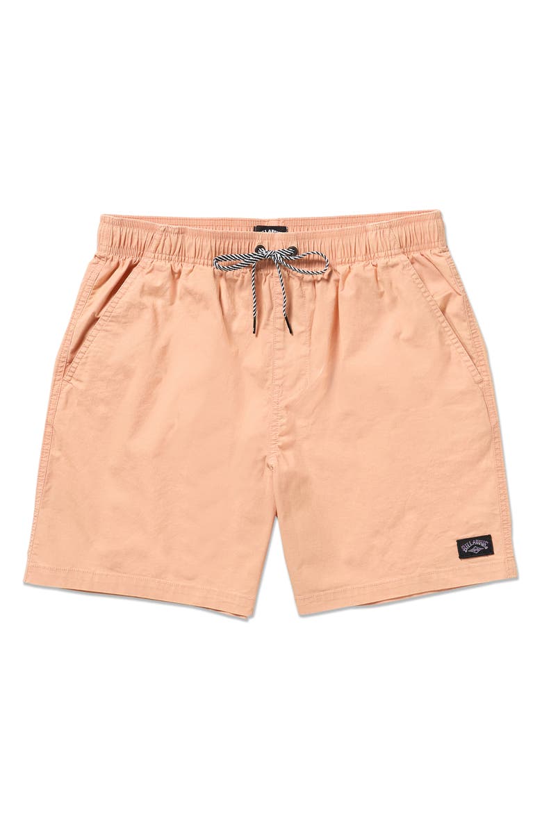 Billabong Mario Cotton Drawstring Shorts, Alternate, color, Coral Haze
