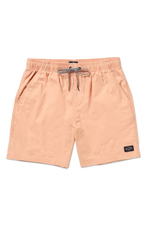 Billabong Mario Cotton Drawstring Shorts In Gray