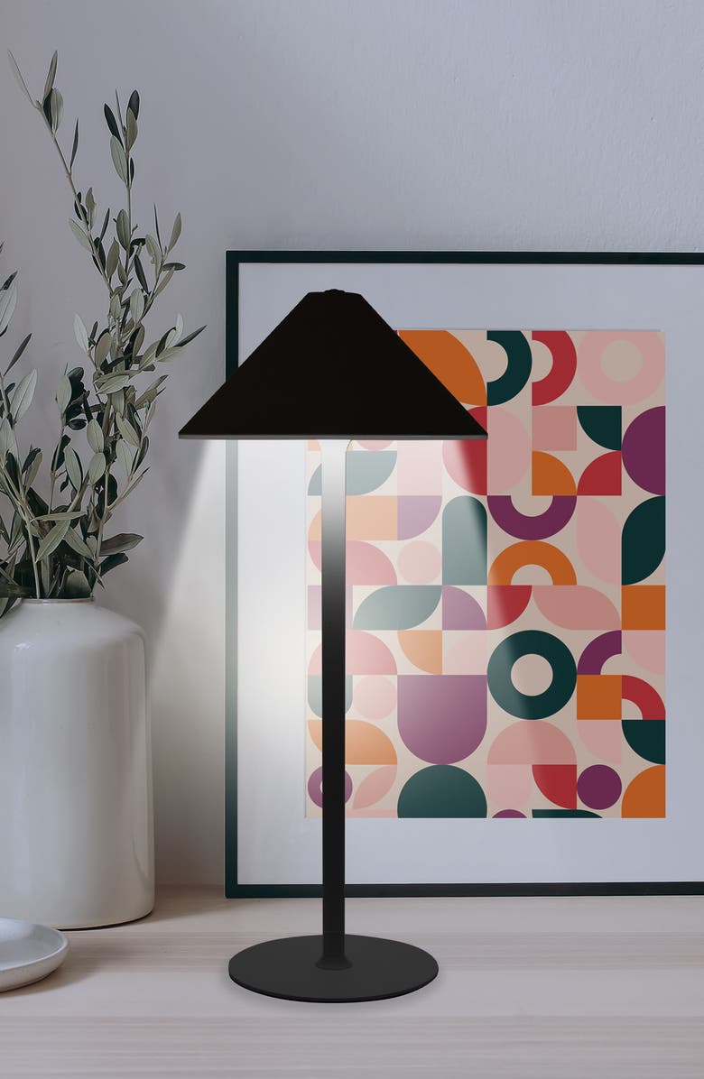 Luze Rechargeable Table Lamp, Alternate, color, Black