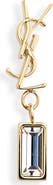 Saint Laurent YSL Crystal Baguette Single Drop Earring