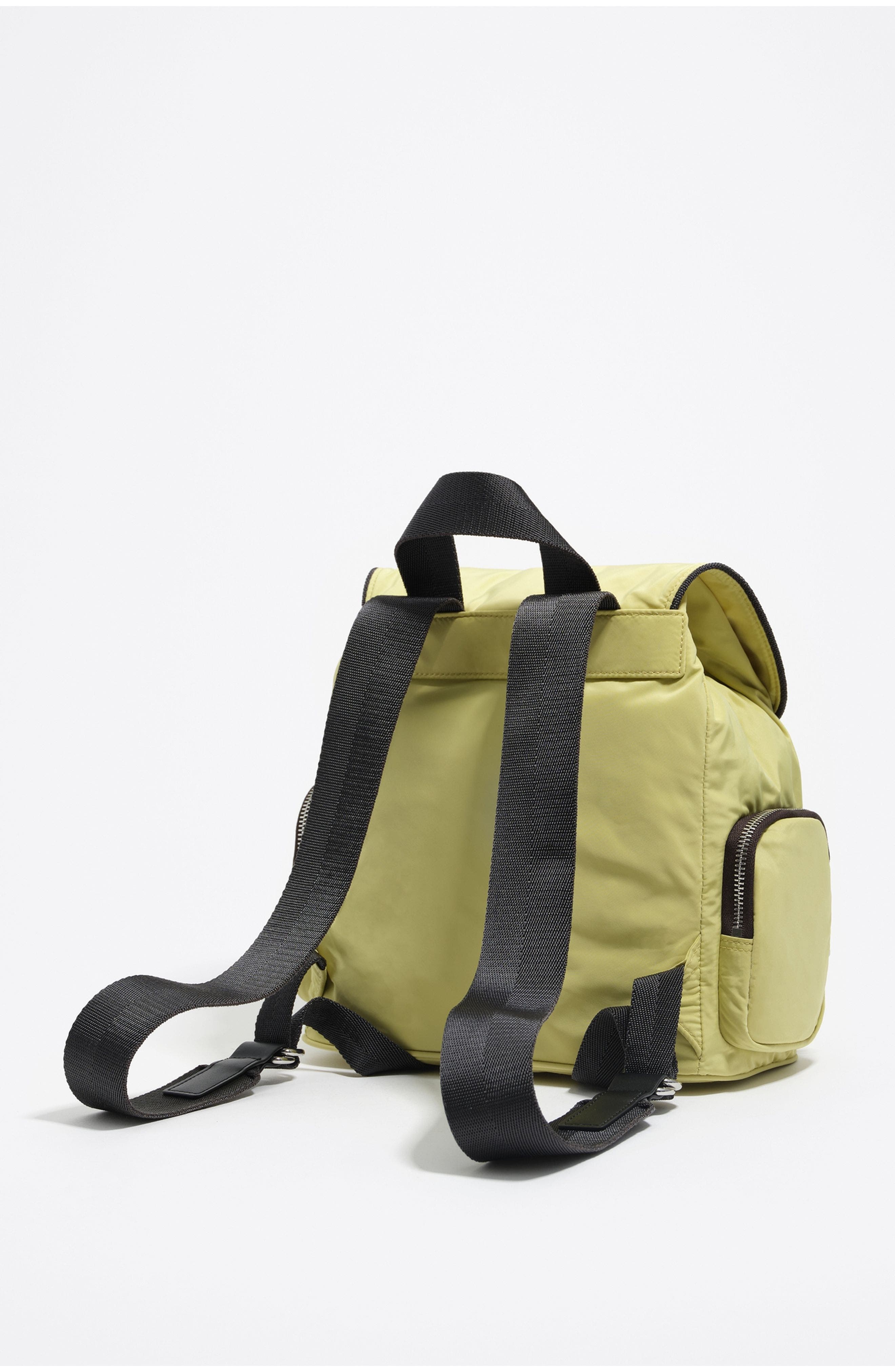 Bimba y Lola Medium Nylon Pocket Backpack, Alternate, color, Pale Lime