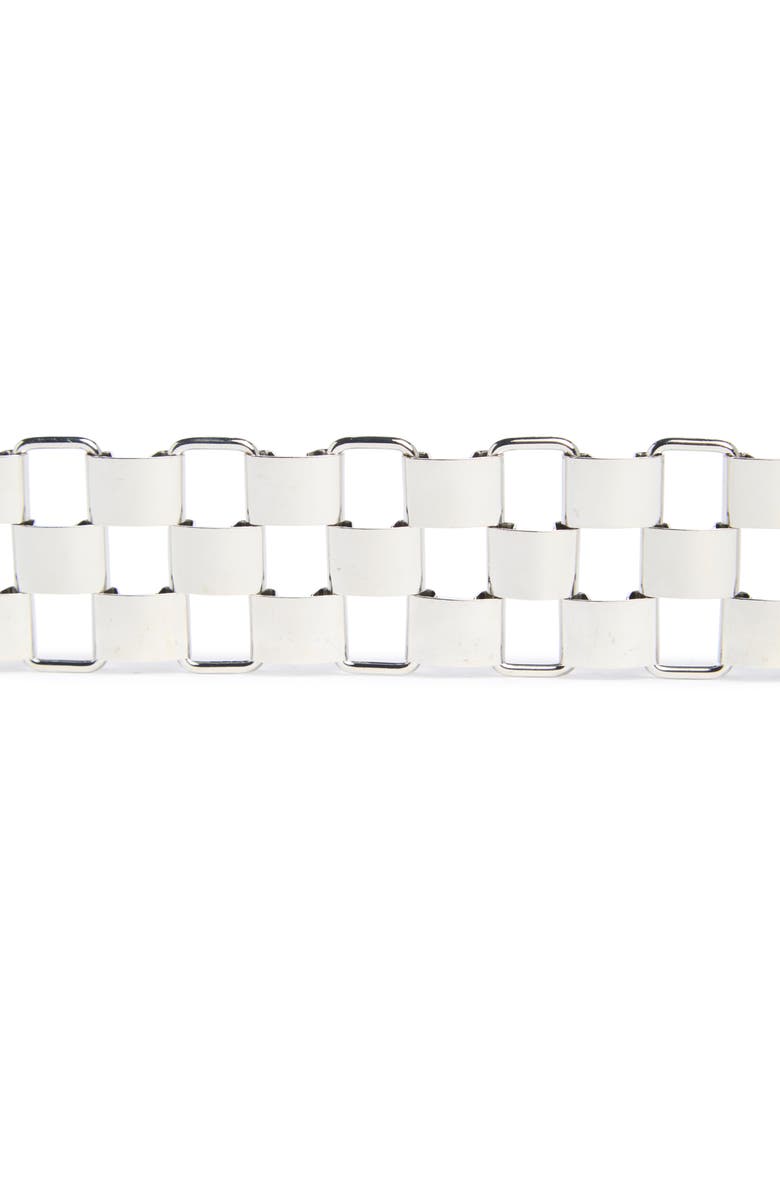 Vince Camuto Large Link Metal Mesh Belt, Alternate, color, Silver