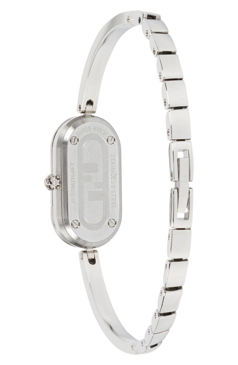 Fendi O'Lock Oval Bracelet Strap Watch, 14.8mm x 28.3mm, Alternate, color, Stainless Steel