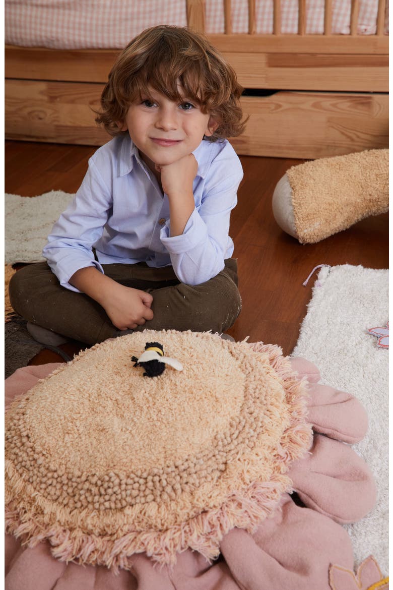 Daisy & Detachable Bee Floor Cushion, Alternate, color, BLUSH