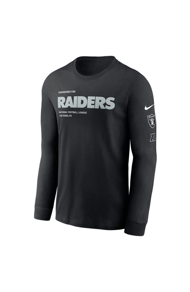 Nike Men's Nike Black Las Vegas Raiders Play to Win Essential Long Sleeve T-Shirt, Alternate, color, Black
