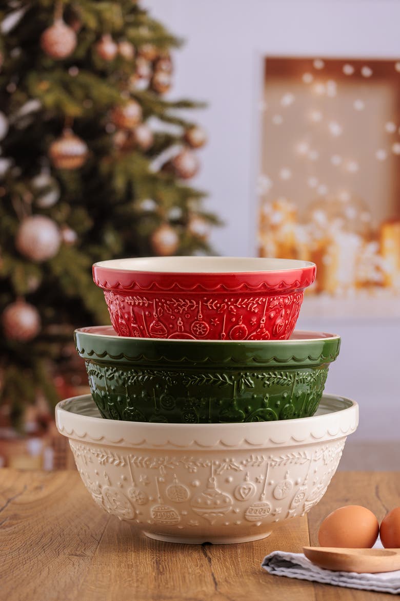 Deck The Halls Size 30 Red Mixing Bowl, 1.15 Quart, Alternate, color, Red
