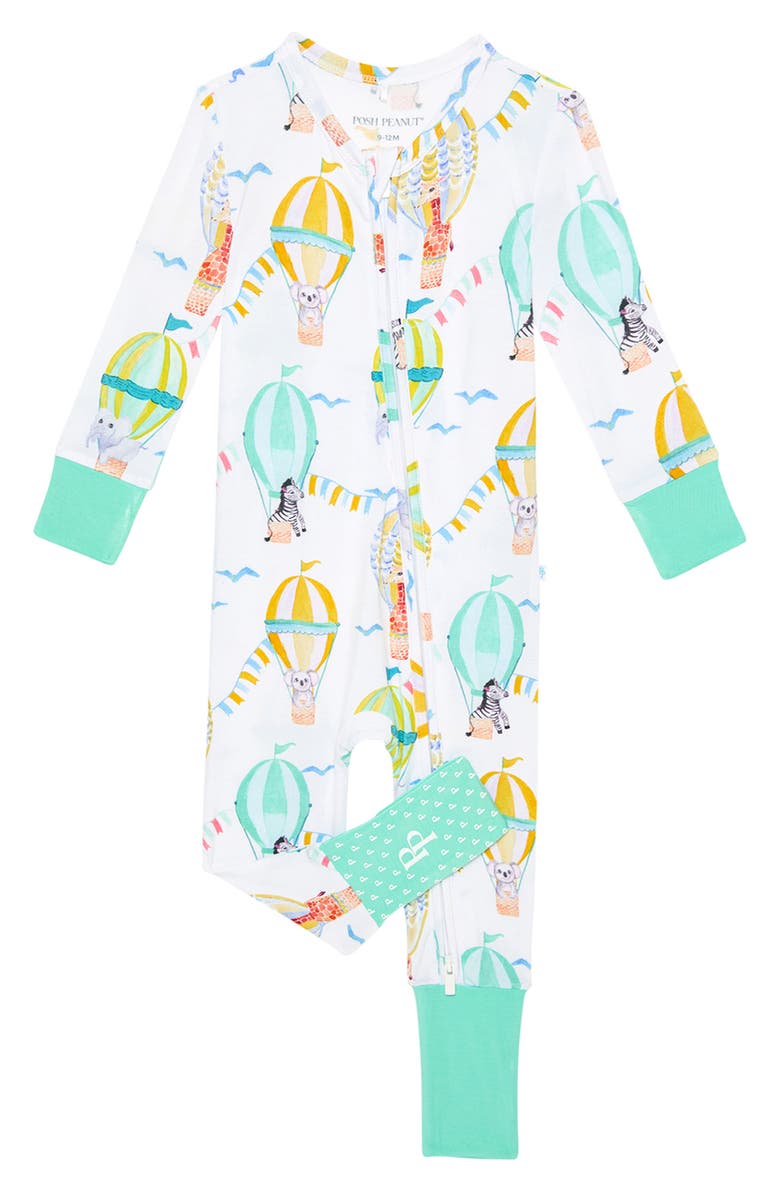 Posh Peanut Balloon Wonder Fitted Convertible One-Piece Pajamas, Main, color, 