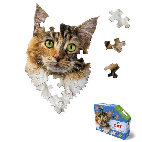 I Am Cat 24 Piece Animal Head Shaped Puzzle