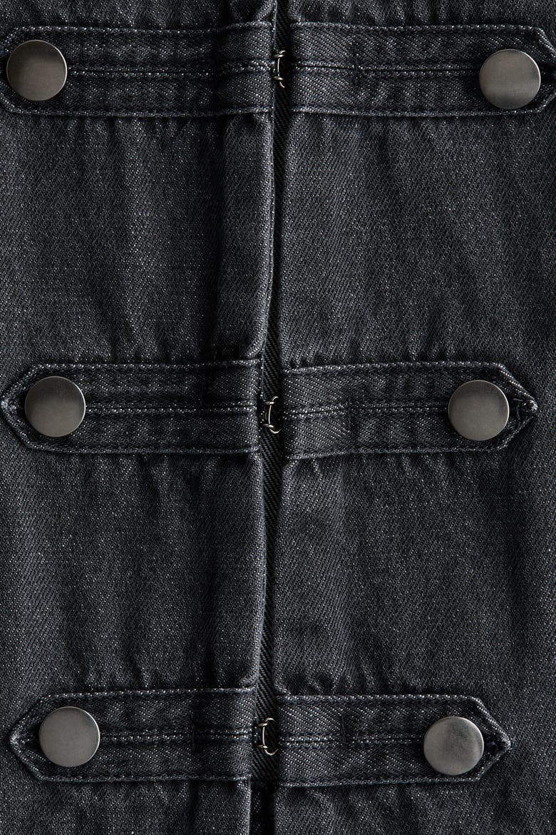 Studded Denim Jacket, Alternate, color, Dark denim gray
