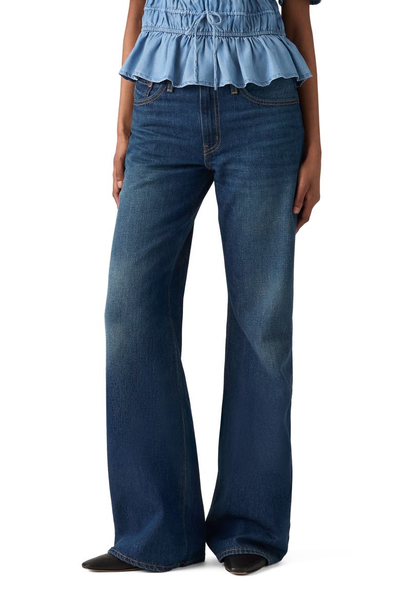 Middy Loose Bootcut Jeans, Main, color, GOOD FORTUNES