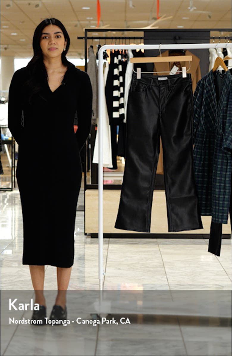 Good Legs Crop Faux Leather Mini Bootcut Pants, sales video thumbnail