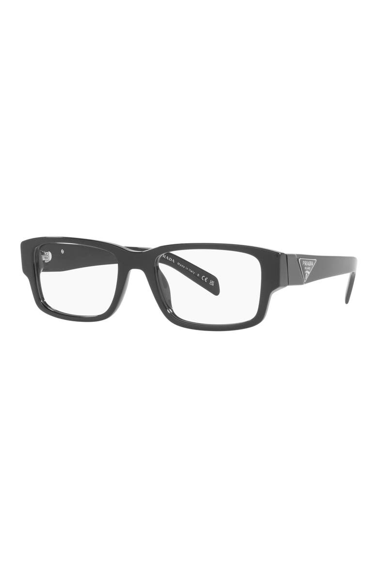 55mm Rectangular Optical Glasses, Alternate, color, BLACK