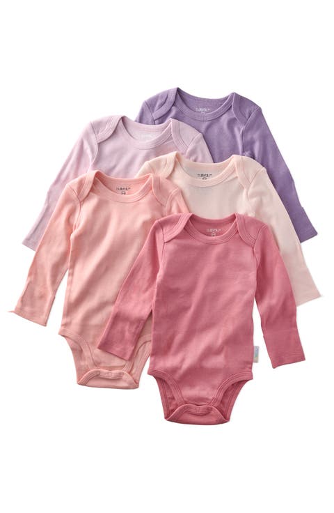 Blake Assorted 5-Pack Long Sleeve Organic Cotton Bodysuits (Baby)